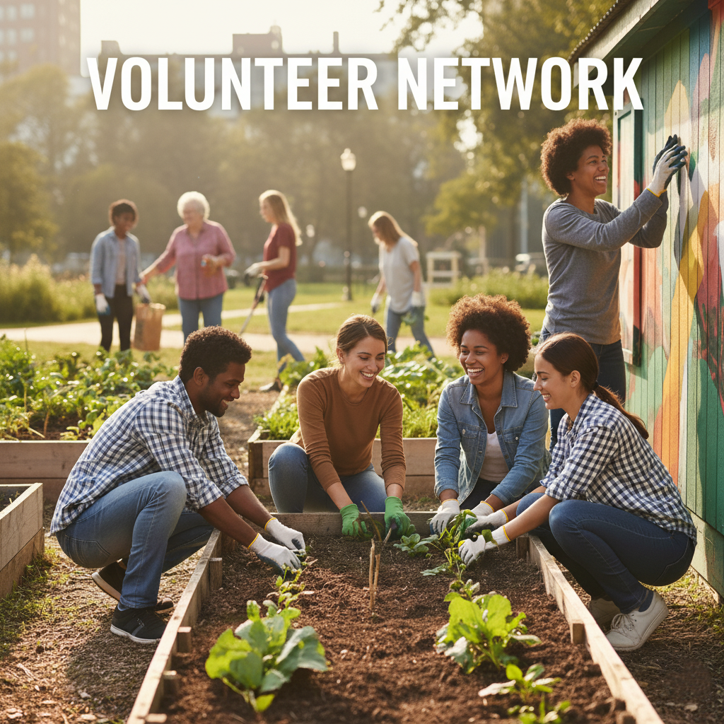 Strong volunteer network building community impact